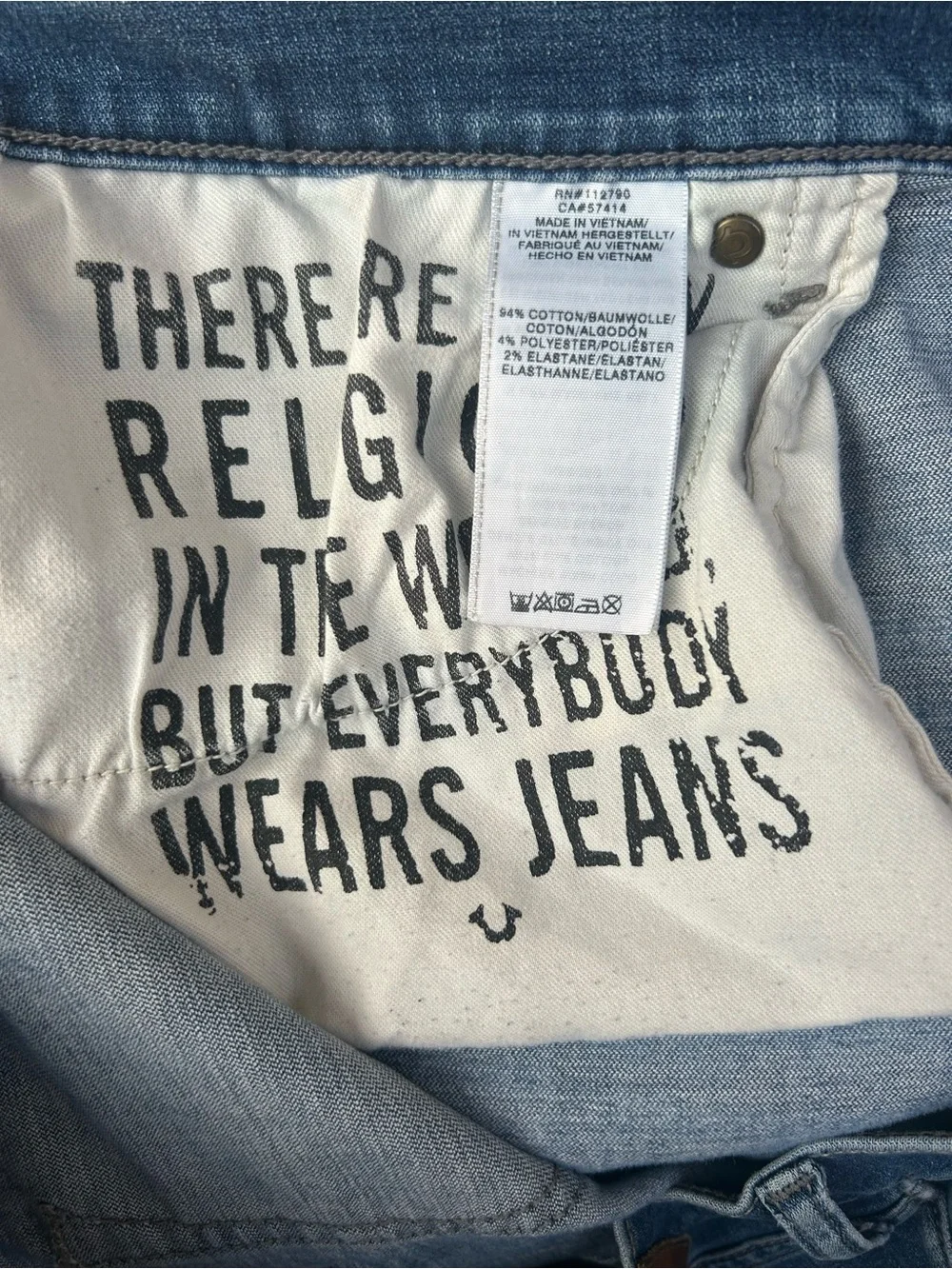 True Religion Men's Rocco Biker Jeans Size 42 Blue Denim Moto Moto-Style